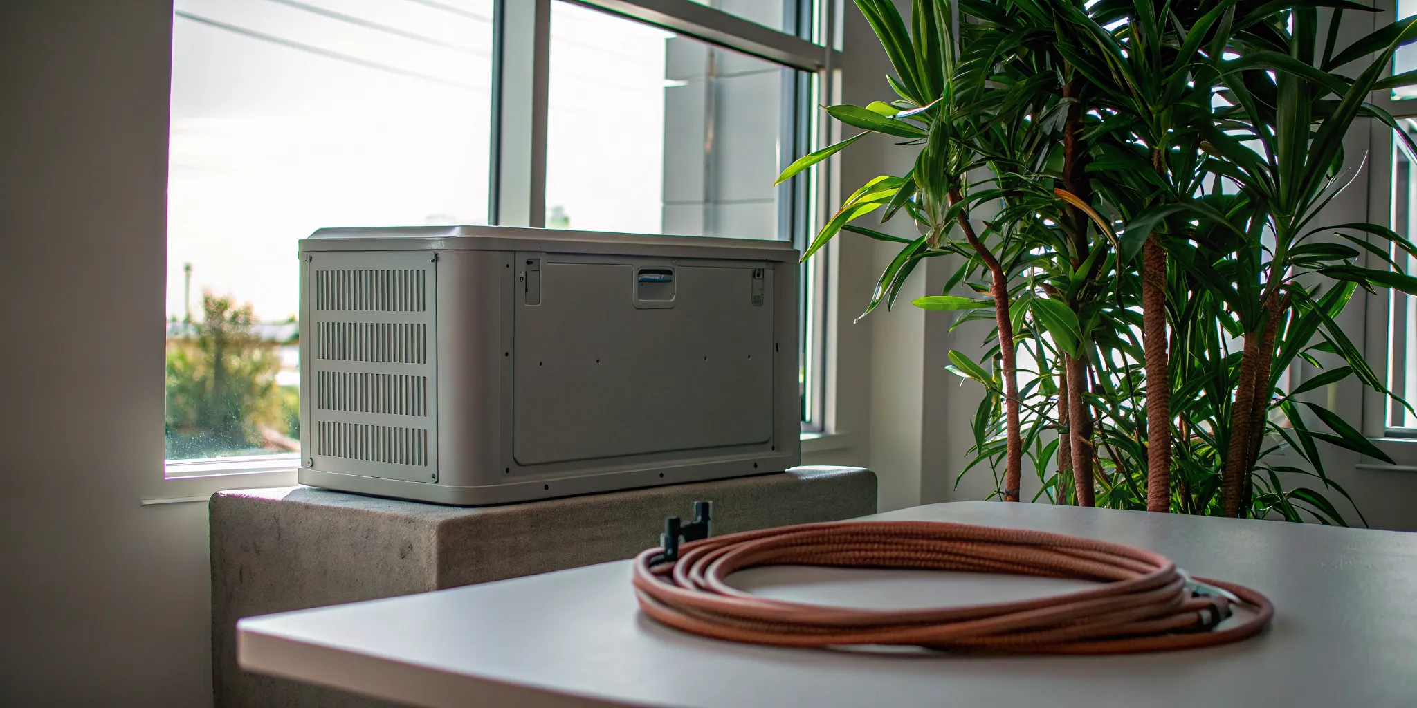 A whole-home generator ready for installation, a primary factor in the final cost.