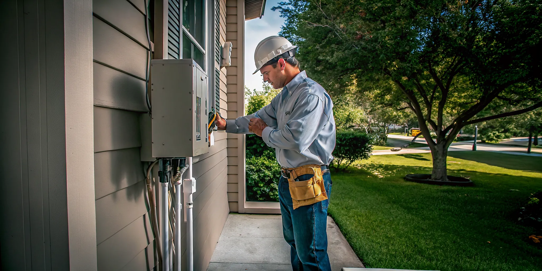 federal-pacific-panel-replacement-dallas-guide-500279 Licensed electrician preparing for Federal Pacific panel replacement in a Dallas home